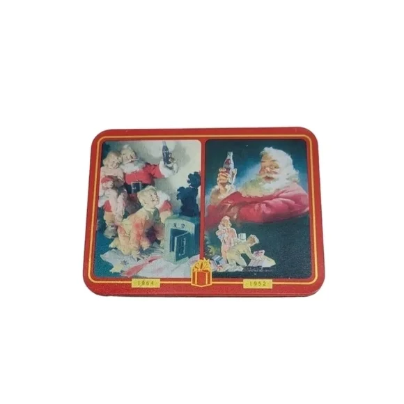 Coca-Cola Christmas Santa Nostalgic Playing Cards W/Tin 1996 Limited Edition New - Picture 4 of 10